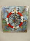 3D afbeelding van ijzer(blik) vuurtoren L80x80 cm
